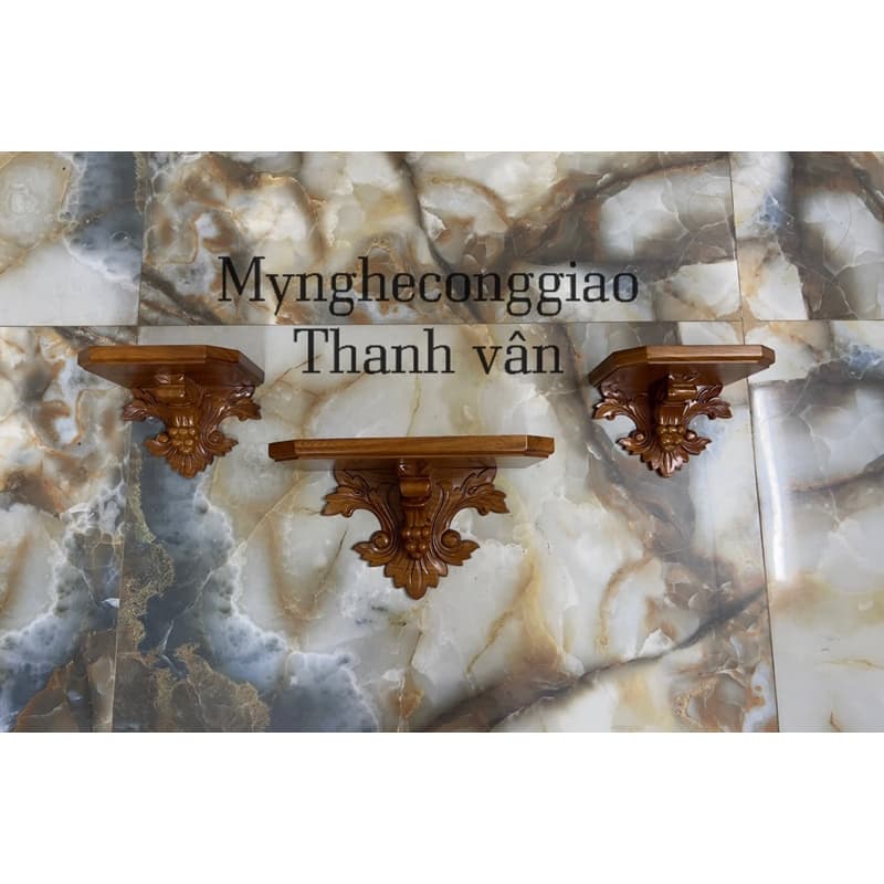 bàn thờ chúa gỗ gõ đỏ để tượng cao 35cm, 40cm ( xem chi tiết dưới phần mô tả) - 1