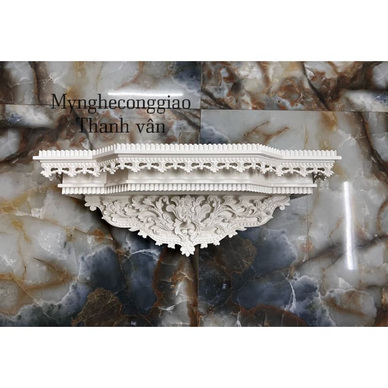 Bộ Kệ Gỗ Công Giáo Cao Cấp Gỗ Sơn Màu Trắng 80x30. - 1