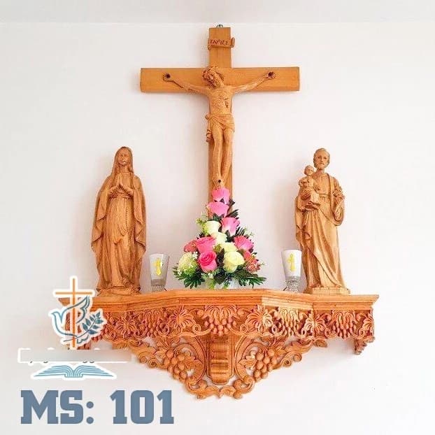 Kệ Gỗ Công Giáo Đẹp, Bộ Bàn Thờ Chúa, Công Giáo Đẹp - 1