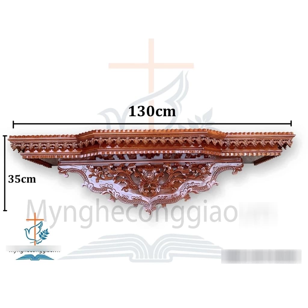 Mẫu Bàn Thờ Công Giáo Cao Cấp | Bàn Thờ Chúa Bằng Gỗ Treo Tường, Lắp Nhà Khách - 1