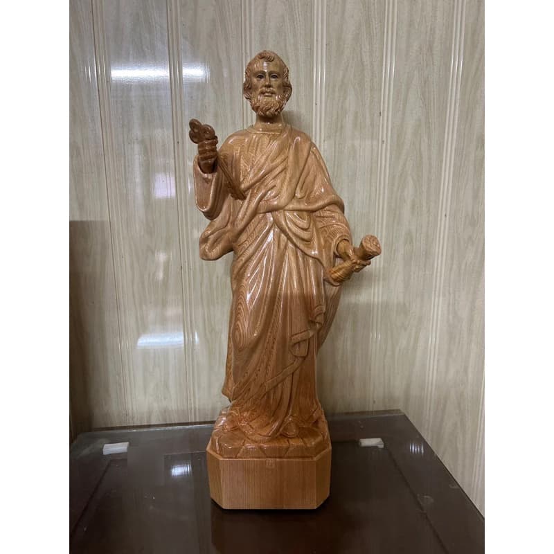 Tượng thánh tông đồ phê rô cao 50cm bằng gỗ - 1