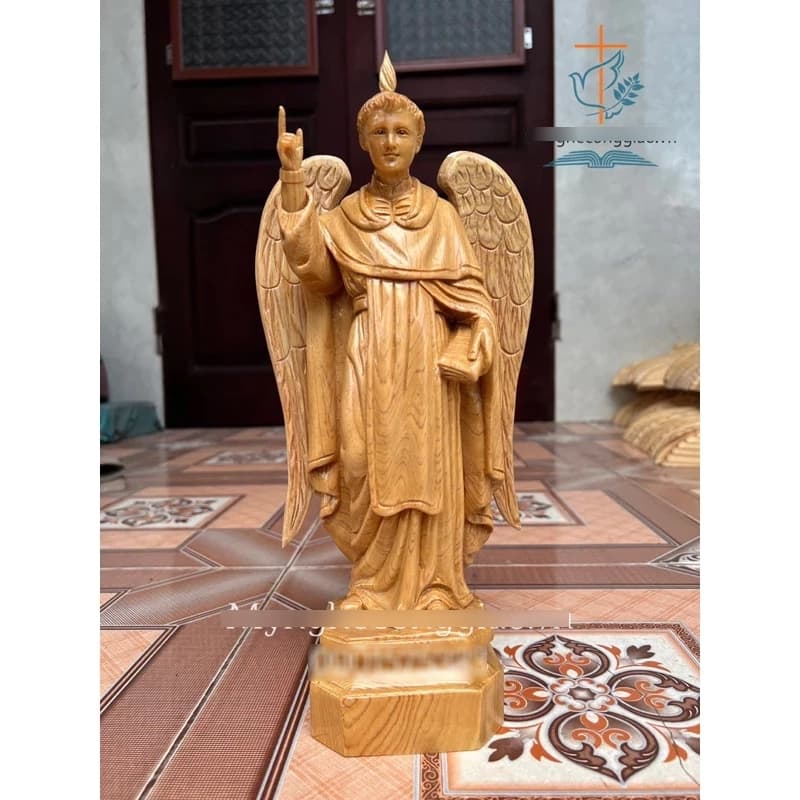 Tượng Quan Thầy Thánh Vinh Sơn cao 40cm gỗ pơmu | Tượng Vincent | Tượng Chúa , Đồ thờ Công Giáo - 1