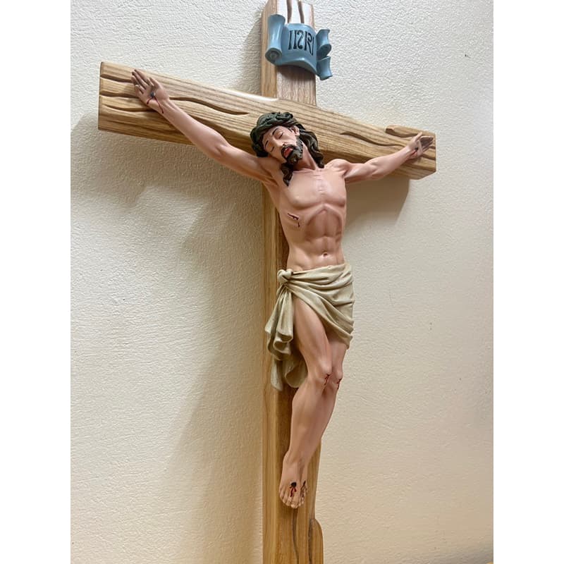 Tượng Thánh Giá Chúa Giêsu Treo Tường bằng polystone | tượng Chúa chịu nạn cao 50cm - 1