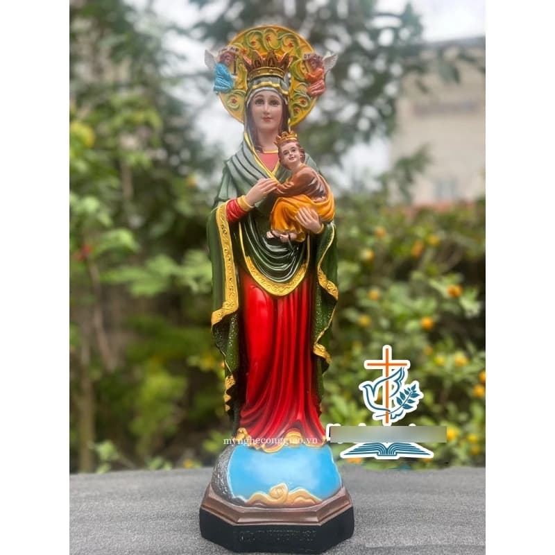 Tượng Đức Mẹ Hằng Cứu Giúp Cao 50cm ( cả triều thiên phía sau 55cm) | tượng công giáo cao cấp - 1