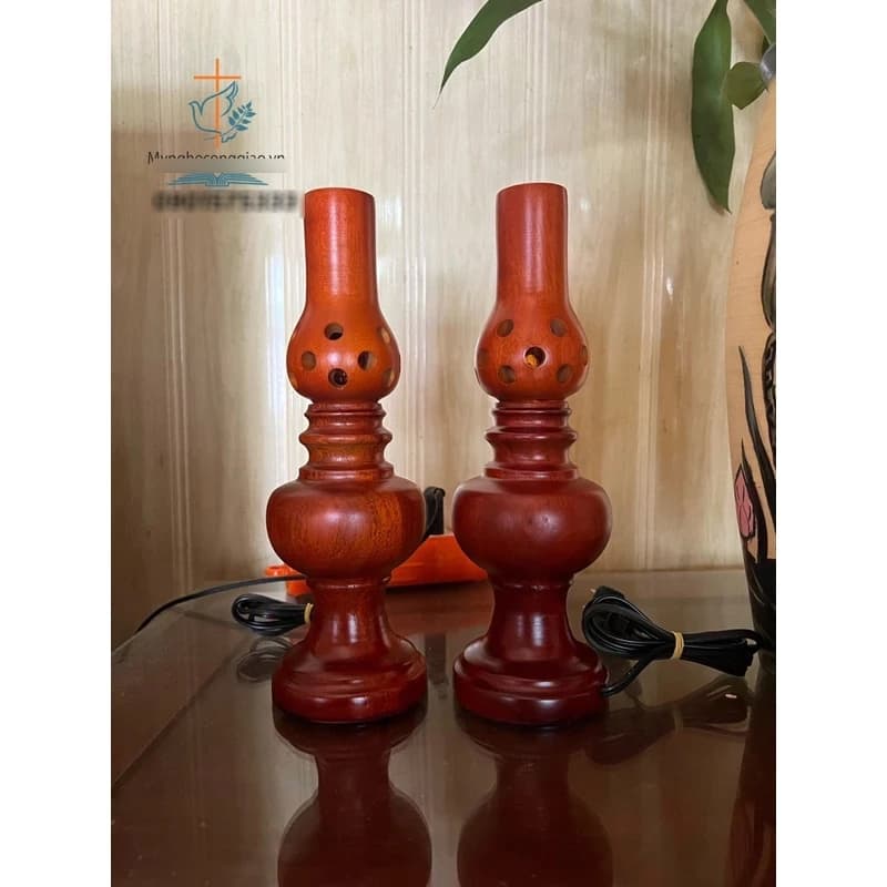 Cặp Đèn Trang trí bàn thờ gia tiên | Đèn để bàn thờ hiện đại - 1
