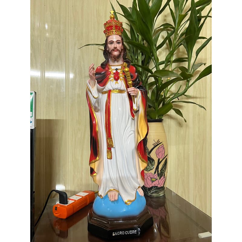 Tượng chúa phủ việt bằng composite | tượng kito vua cao 60cm | đồ thờ công giáo cao cấp - 1