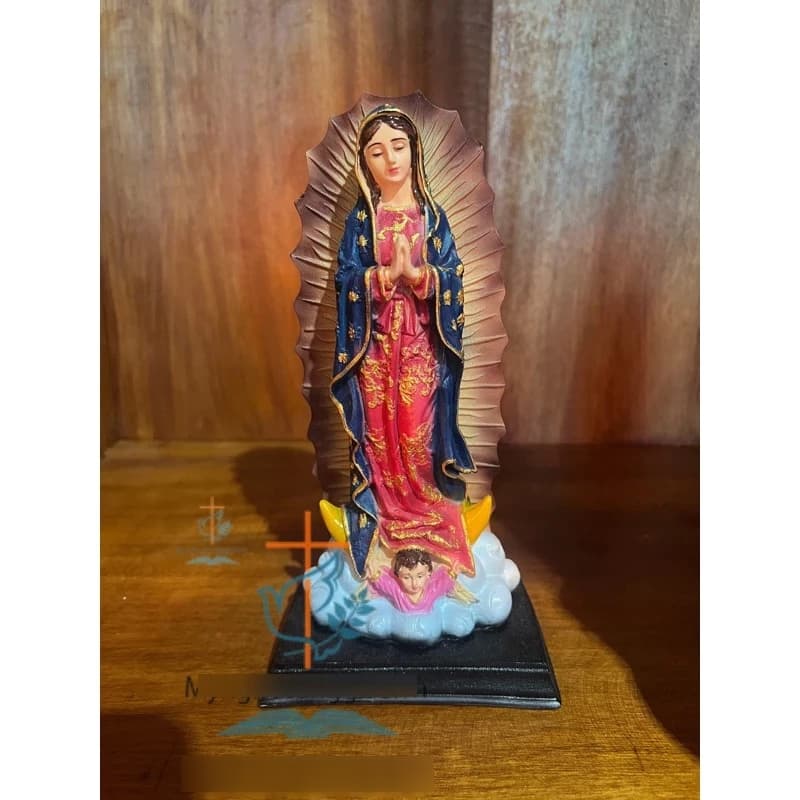 Tượng Đức Mẹ Cao 22cm_Mẹ mexico, tượng công giáo bằng đá composite - 1