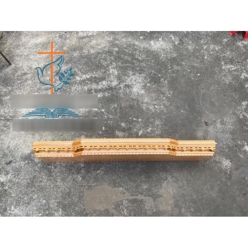 bàn thờ công giáo kệ gỗ treo tường size lớn 1m x 30 ( chưa có tượng) - 1