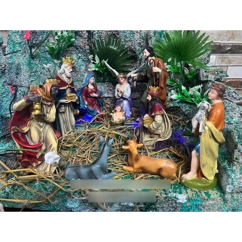 Tượng Chúa Giáng Sinh Cao 20cm ( gồm 10 vị ) Sơn lau cổ điển | bộ tượng noel trang trí giáng sinh - 1