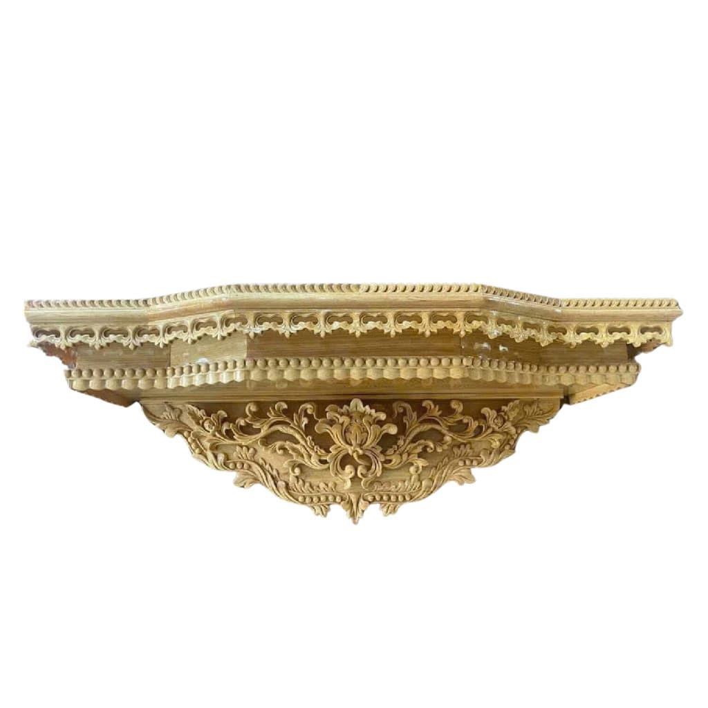 kệ bàn thờ công giáo treo tường 80x30 gỗ pơmu - 1