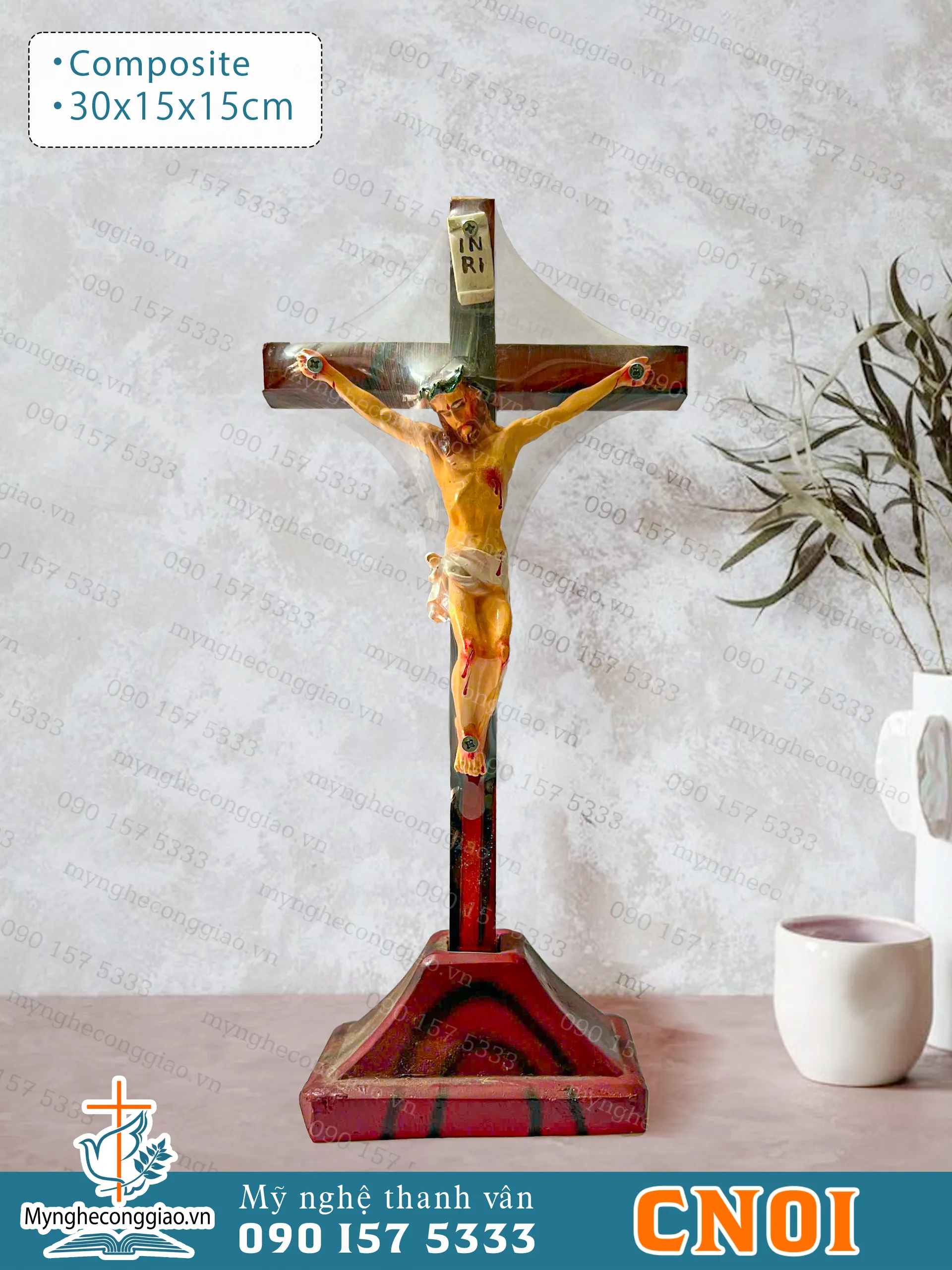 Tượng Chúa chịu nạn bằng composite cao 40cm - 1