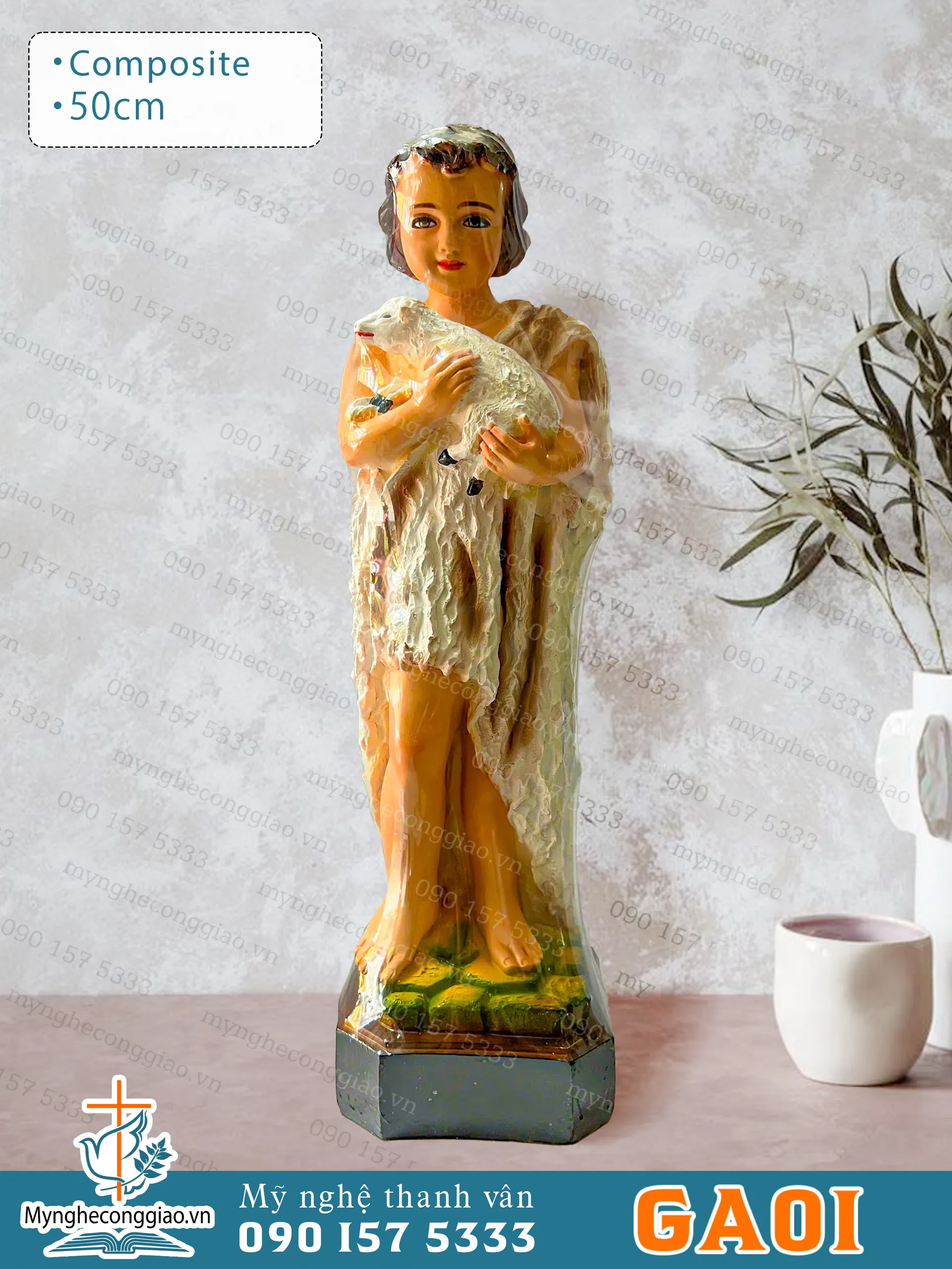 Tượng Gio An bằng composite cao 40cm - 1