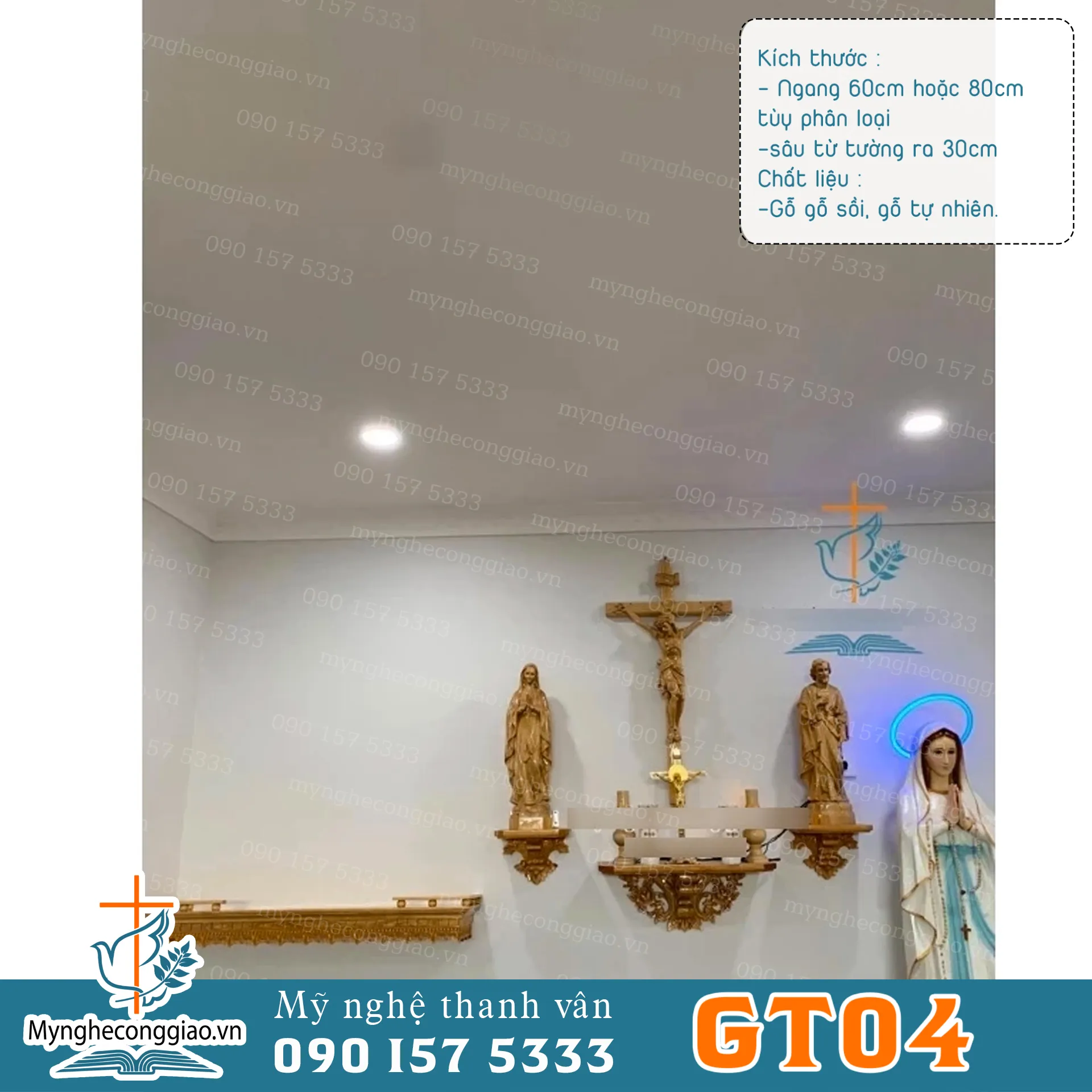 Bàn Thờ Tổ Tiên Bằng Gỗ Sồi | Kệ Thờ Ông Bà Cao Cấp - 1