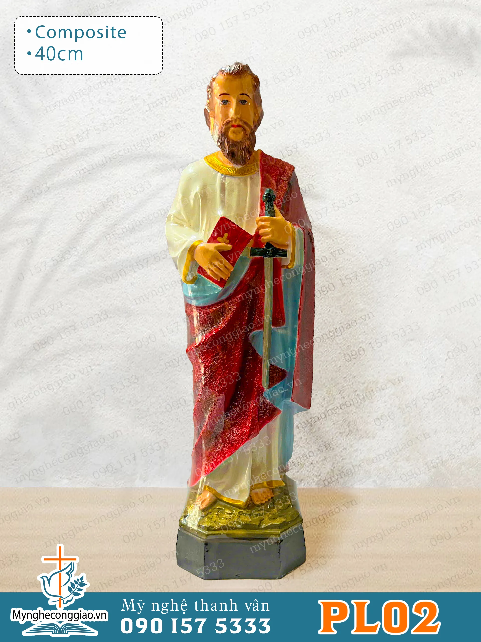 Tượng Phao lô bằng composite cao 40cm - 1