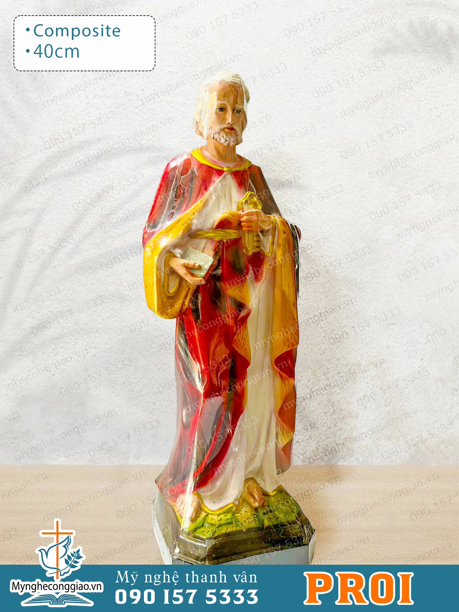 Tượng Phê rô bằng composite cao 40cm - 1