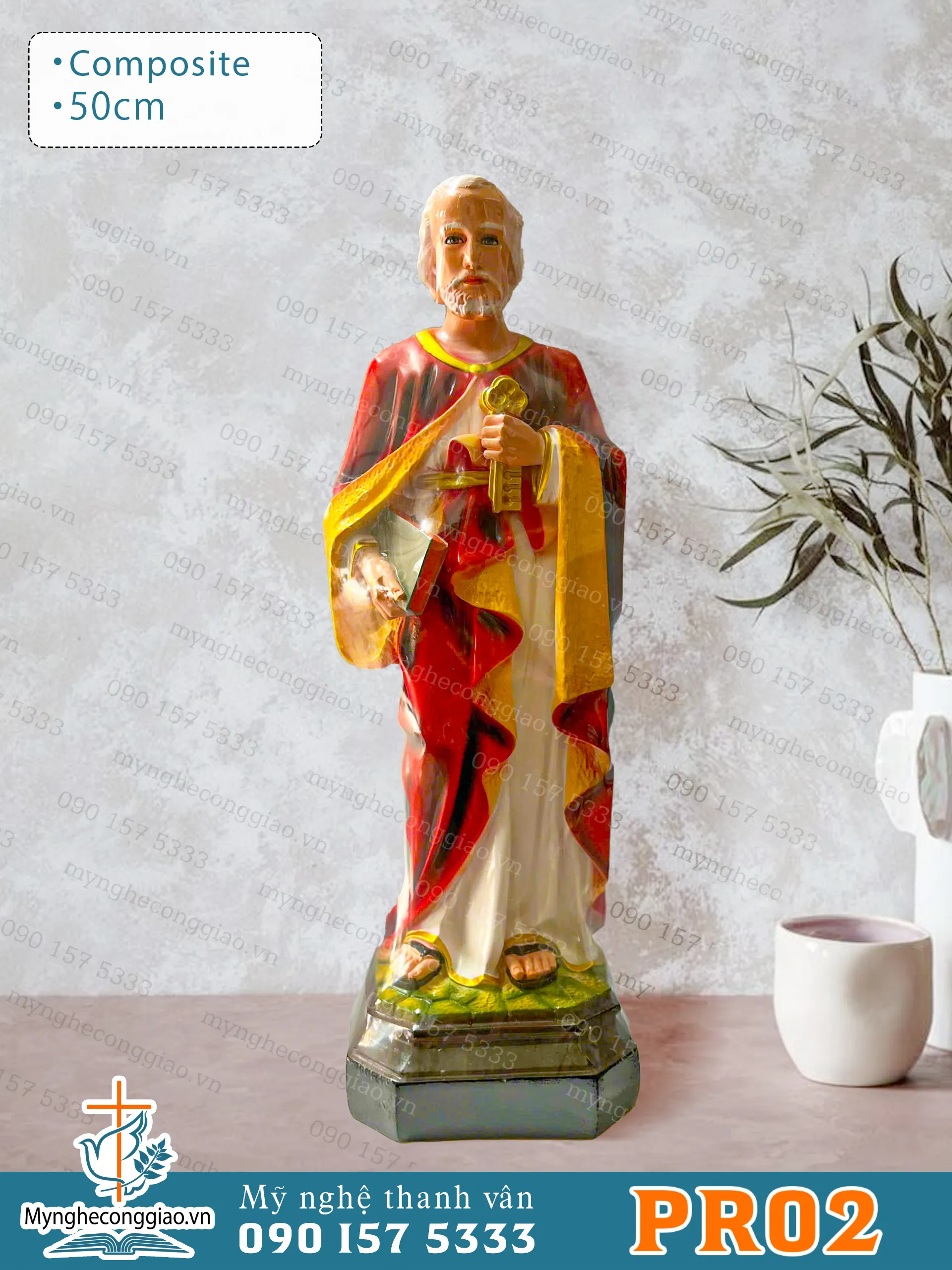 Tượng Phê rô bằng composite cao 50cm - 1
